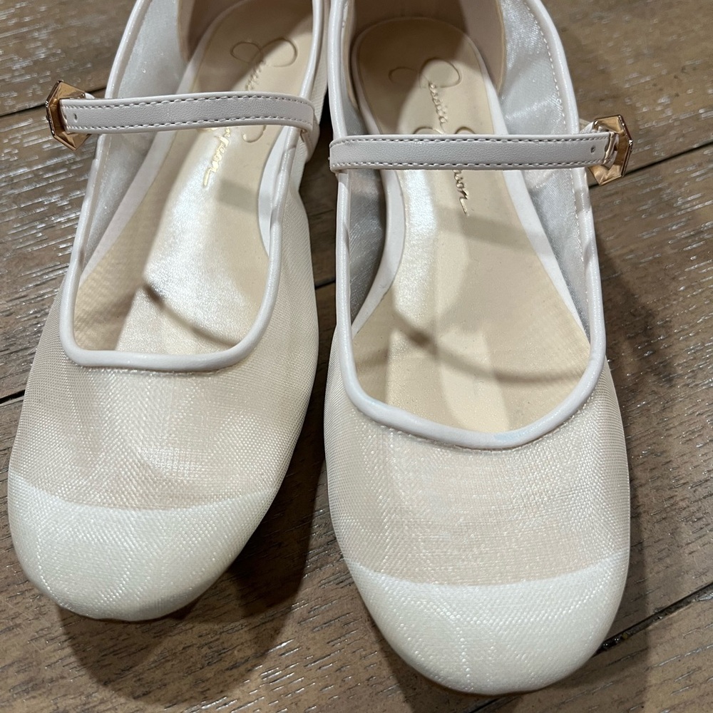 Jessica Simpson Bronwyn Cream Mary Jane Flats